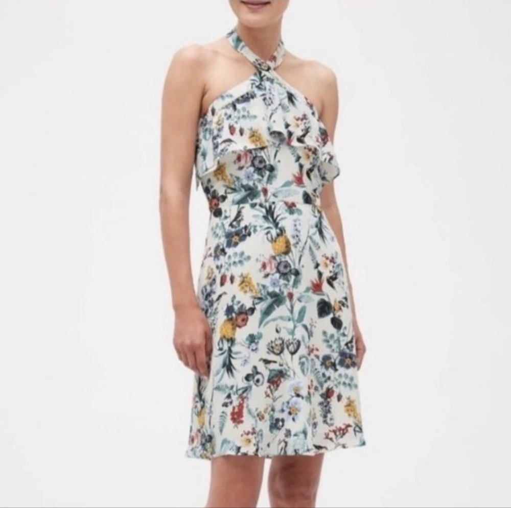 Banana Republic Floral Halter Dress - Multicolor